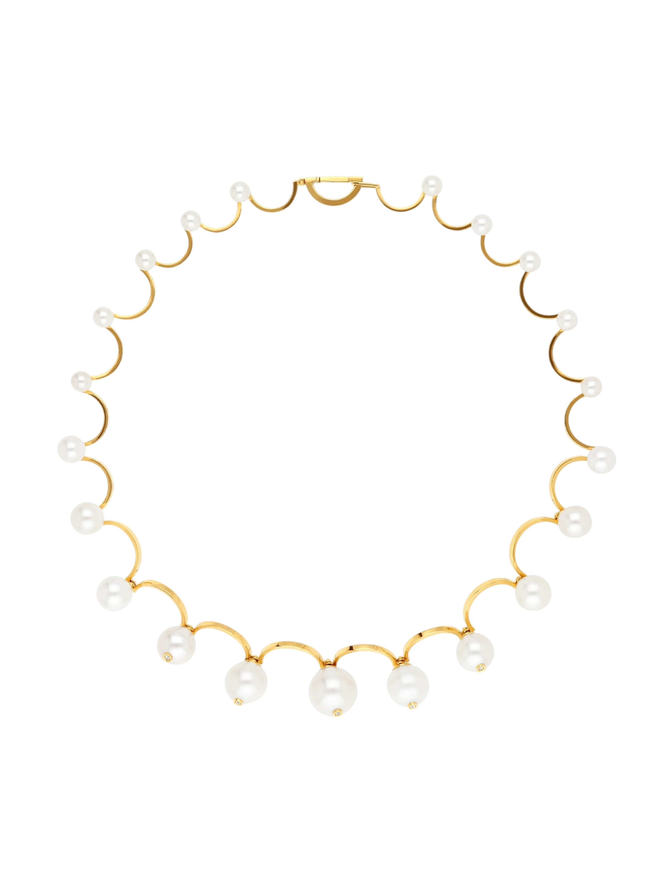 Pearl piercing necklace photo